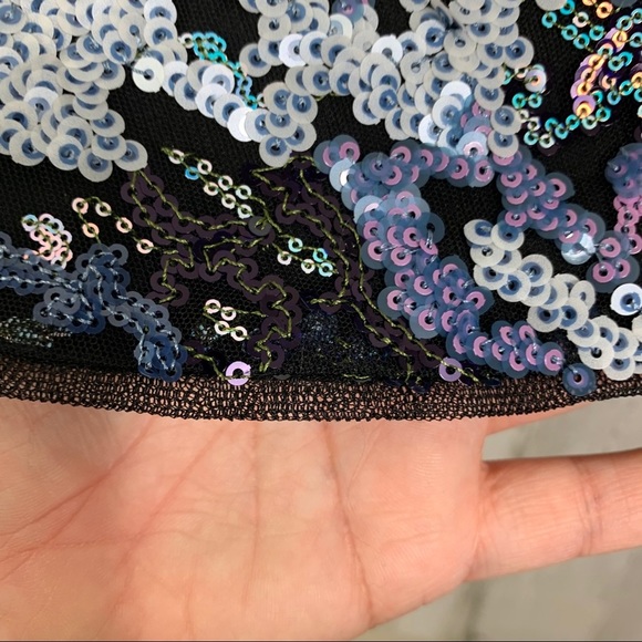 Aidan Mattox Sequin A-Line Mini Halter Dress - Picture 9 of 14